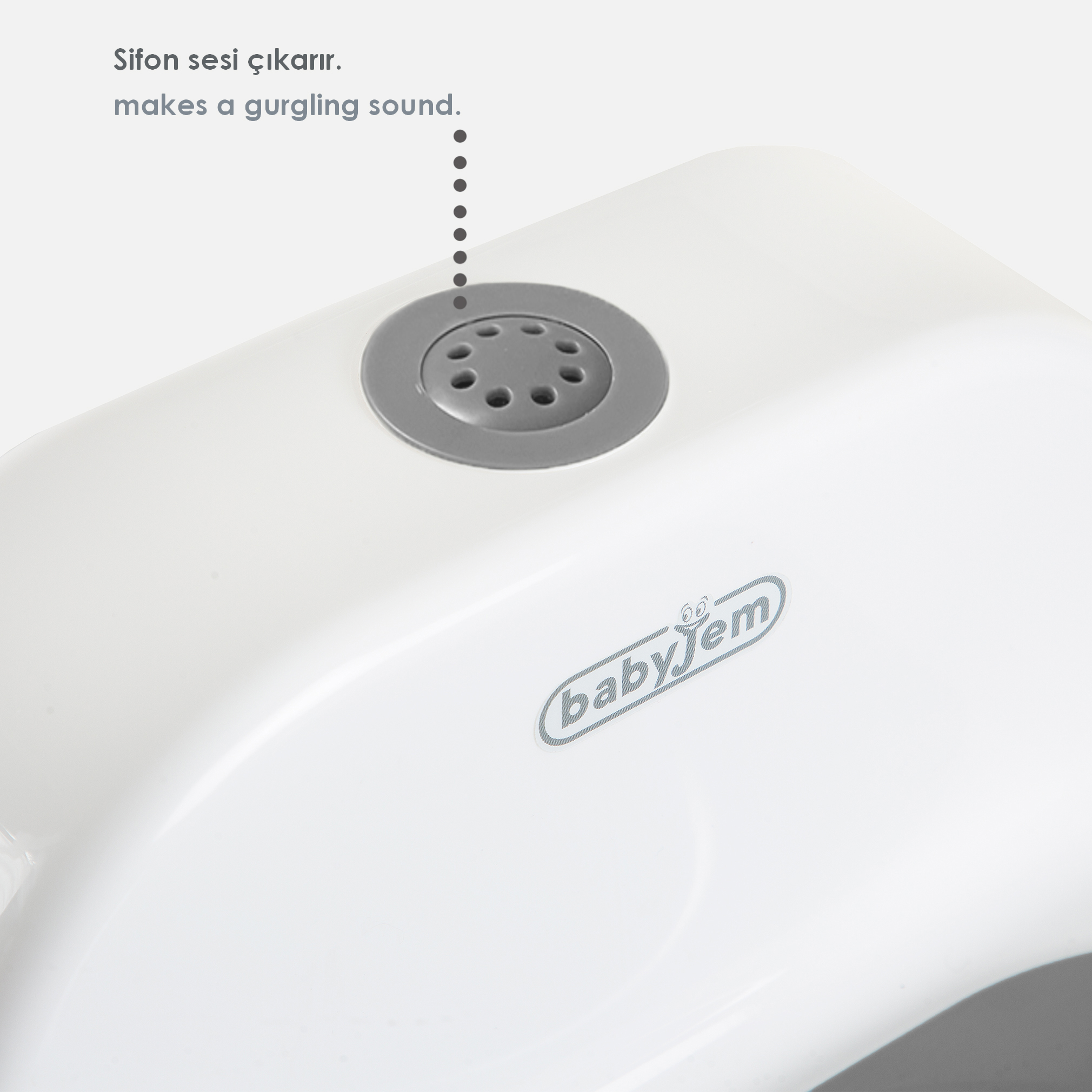 BabyJem Banyo Töpfchen m. Spülsound weiß rutschfest