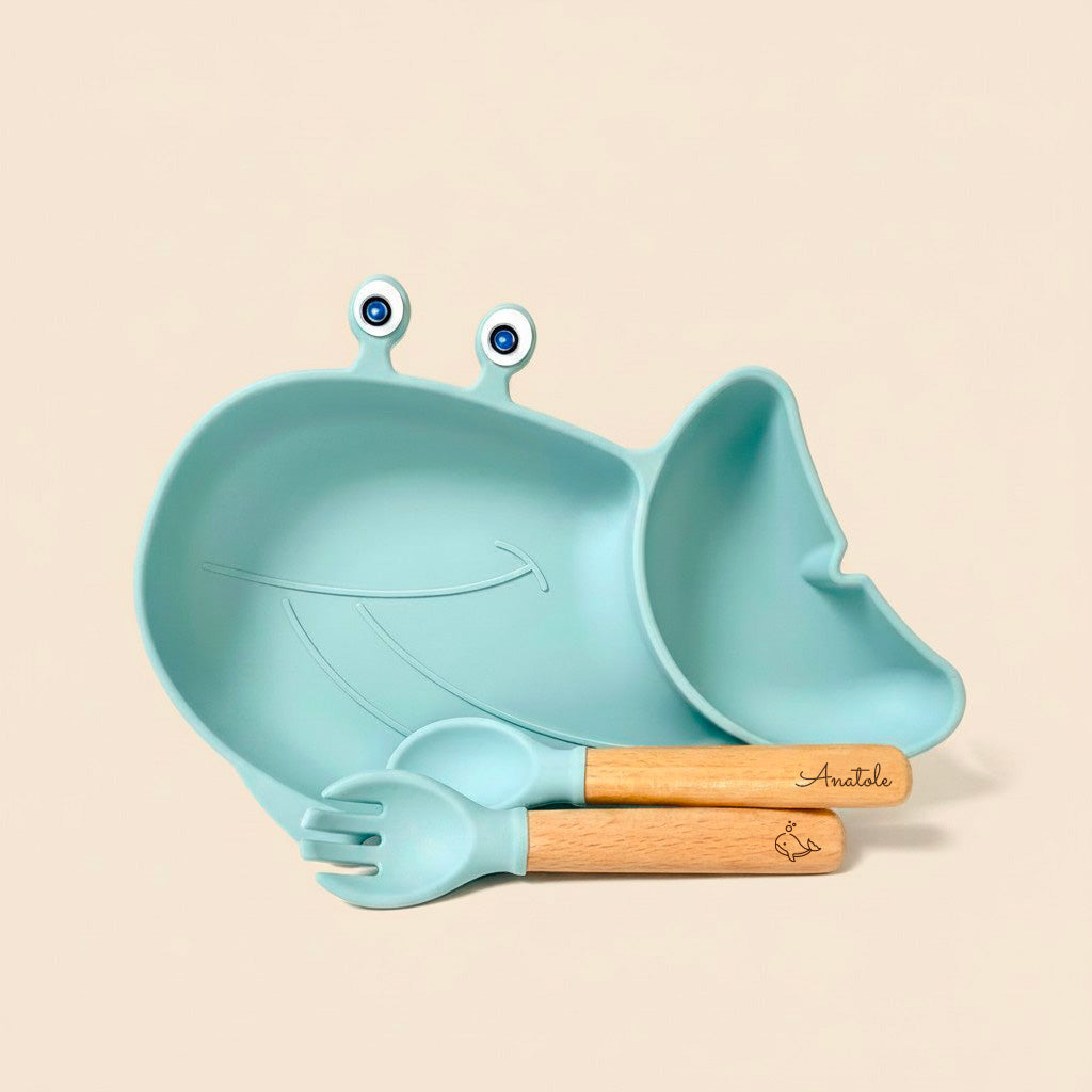 Les Petits Citrons Le Repas Solène Teller Wal Blau Marine Silikon