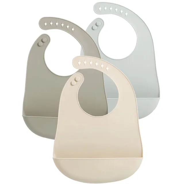 PandaEar Bibs Silikonlätzchen 3er Pack verstellbar BPA-frei
