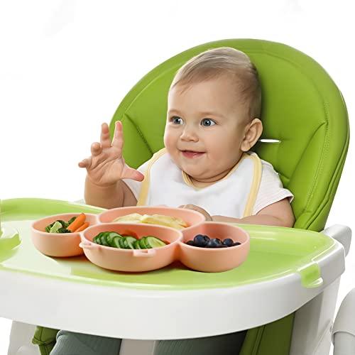 PandaEar Plates Teller Silikon Rosa mit Saugnapf