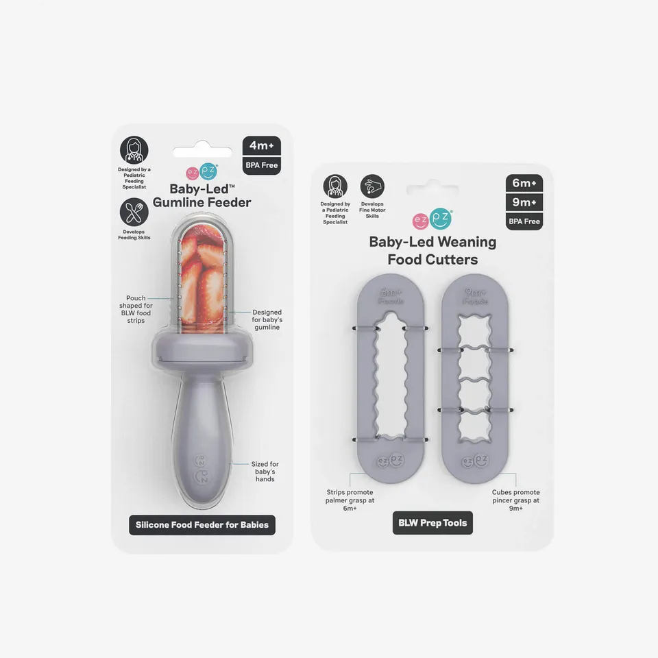 ezpz BLW Prep Practice Bundle Esslern-Set Pewter 2-teilig