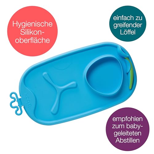 b.box Roll + Go Essensmatte Silikonteller mit Löffel