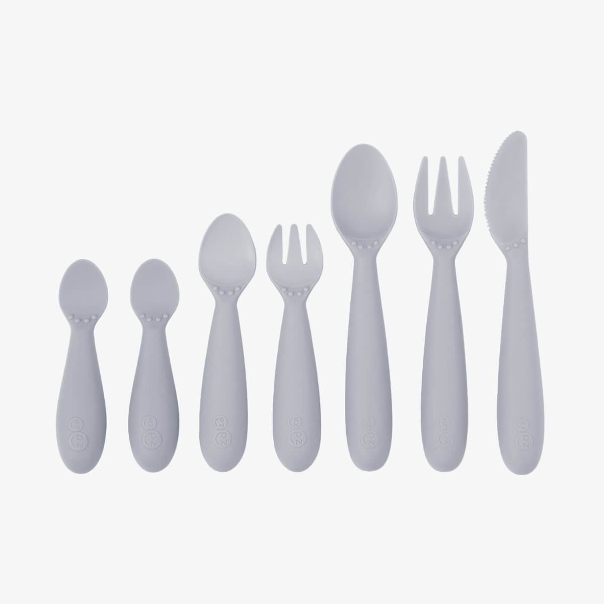 ezpz Basics Collection Developmental Utensil Set Löffel Pewter