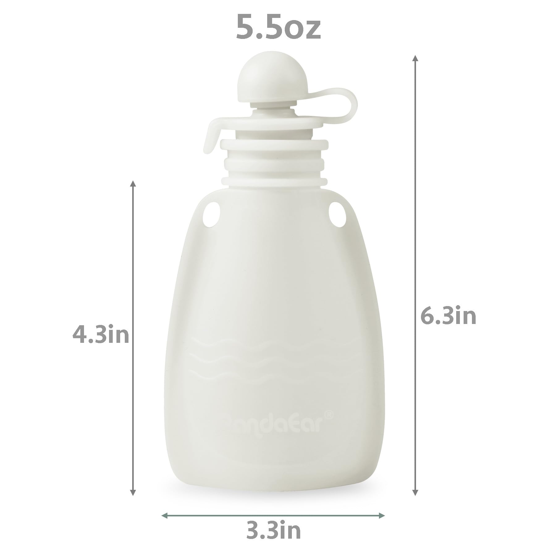 PandaEar Food Storage Quetschbeutel Silikon 3er 5.5oz