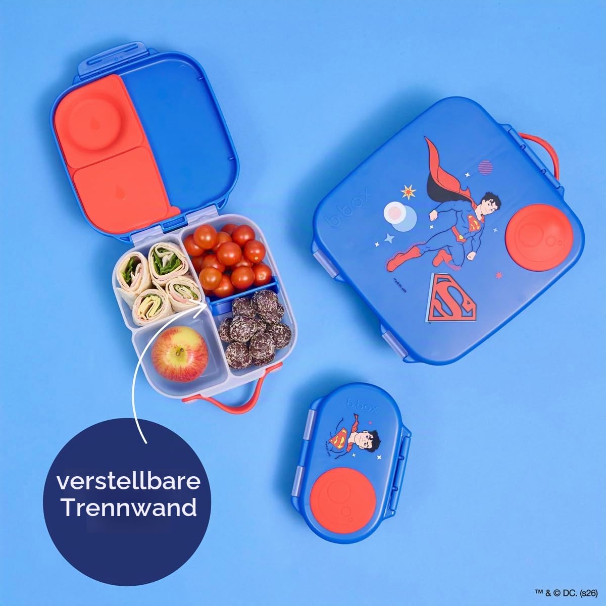 b.box Mini Lunchbox Bento Brotdose 3 Fächer auslaufsicher