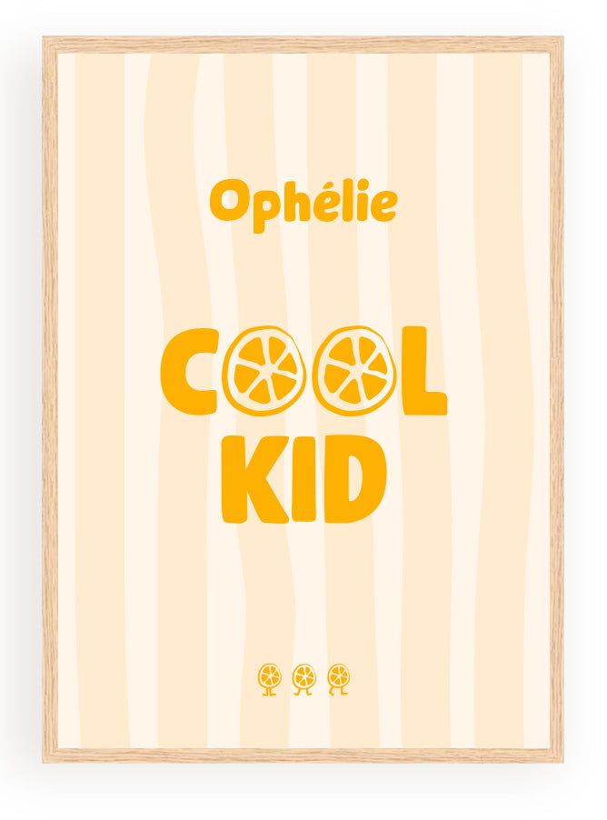 Les Petits Citrons La Papeterie Cool Kid Poster mit Namen A4/A3