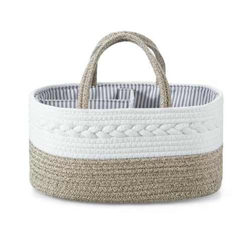 PandaEar Nursery Windelorganizer Baumwolle braun