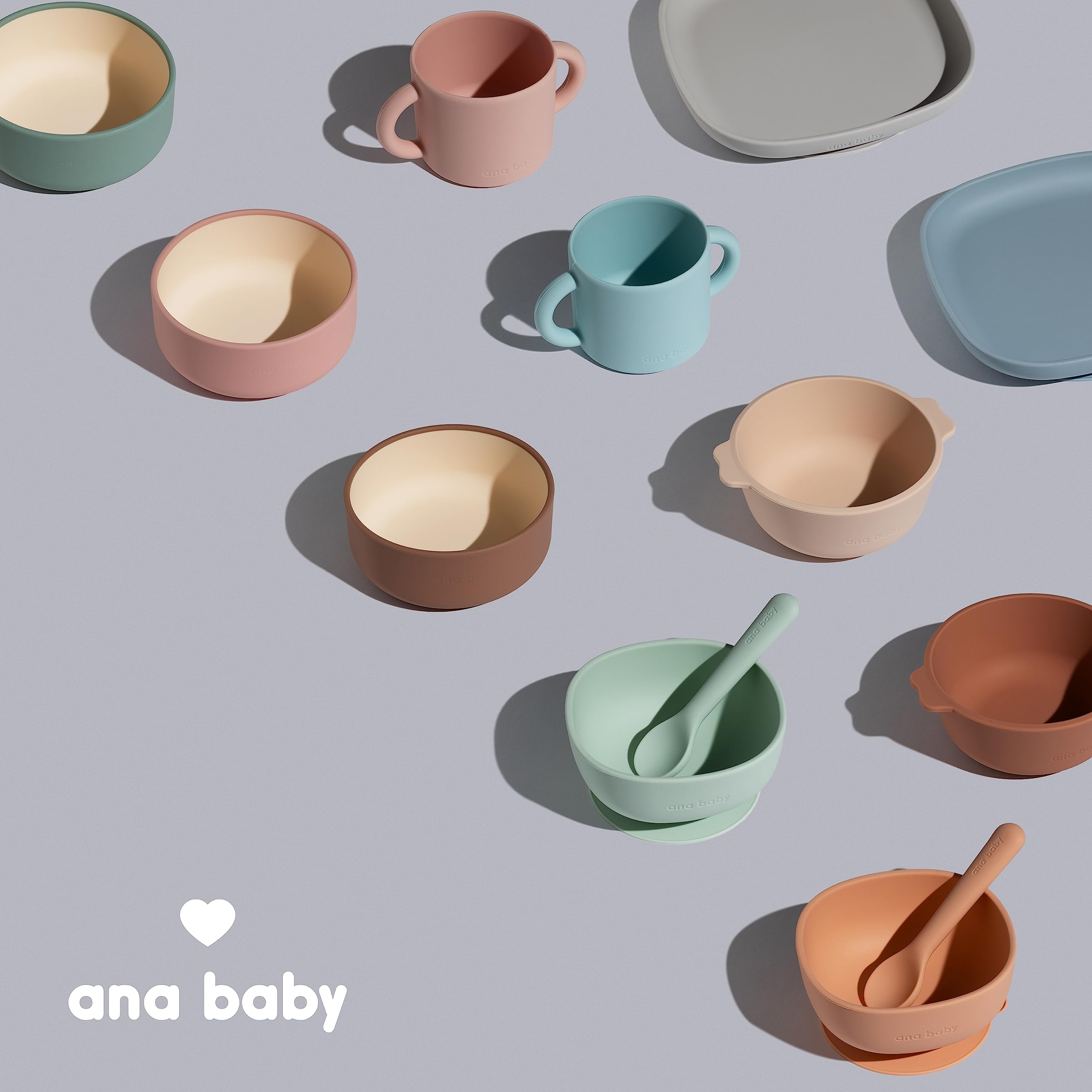 ana baby Weaning Saugteller Silikon 2 Stück BPA-frei
