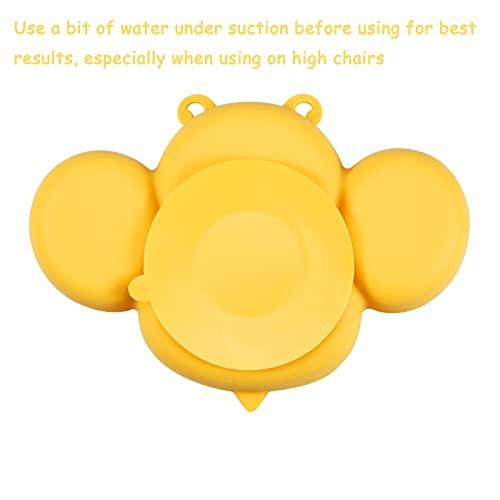 PandaEar Plates Saugteller Silikon Gelb saugfest BPA-frei