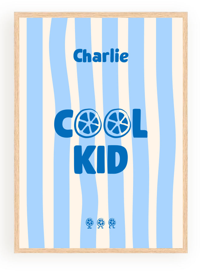 Les Petits Citrons La Papeterie Cool Kid Poster mit Namen A4/A3