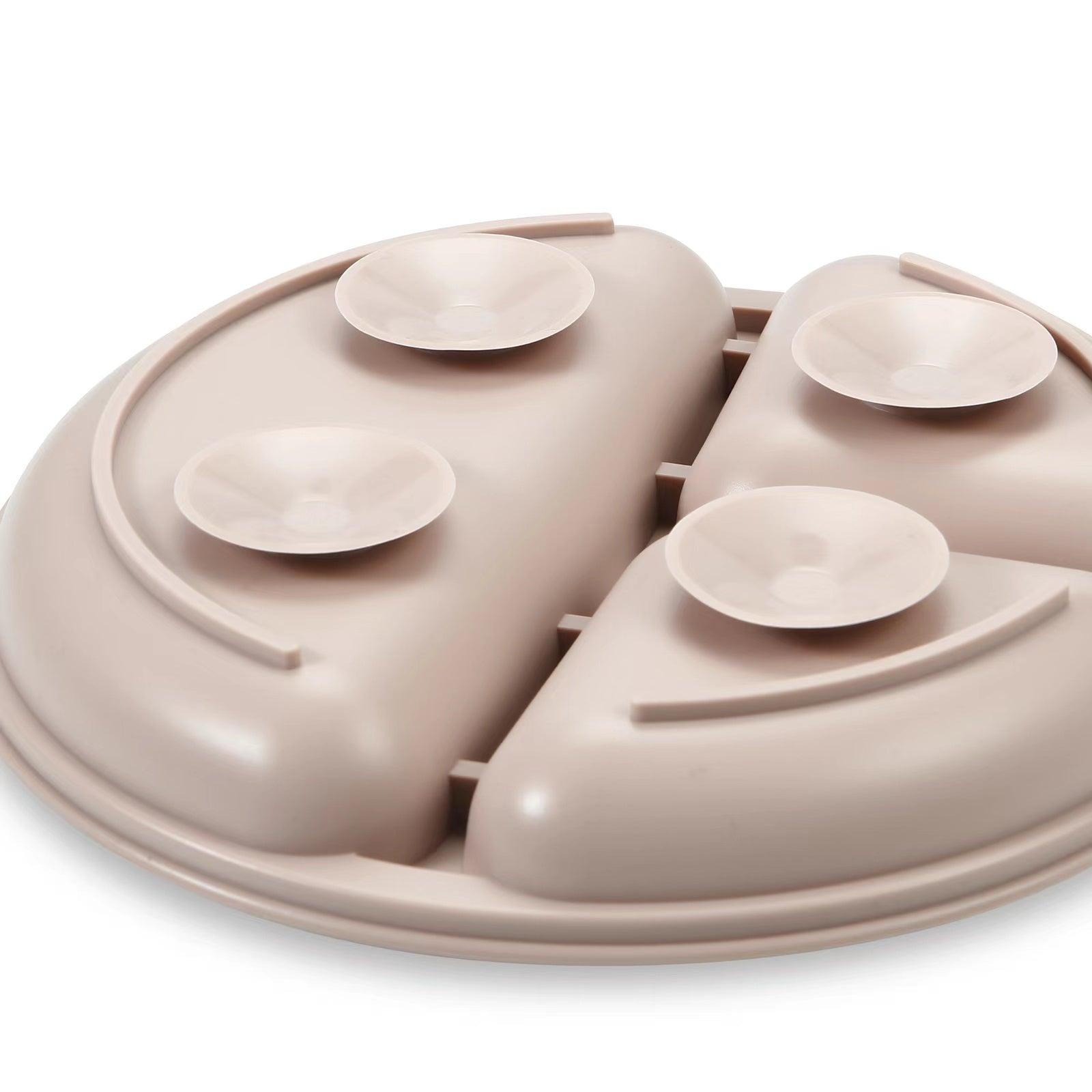 PandaEar Feeding Set Babygeschirr Silikon Light Tan Walnut 8-tlg