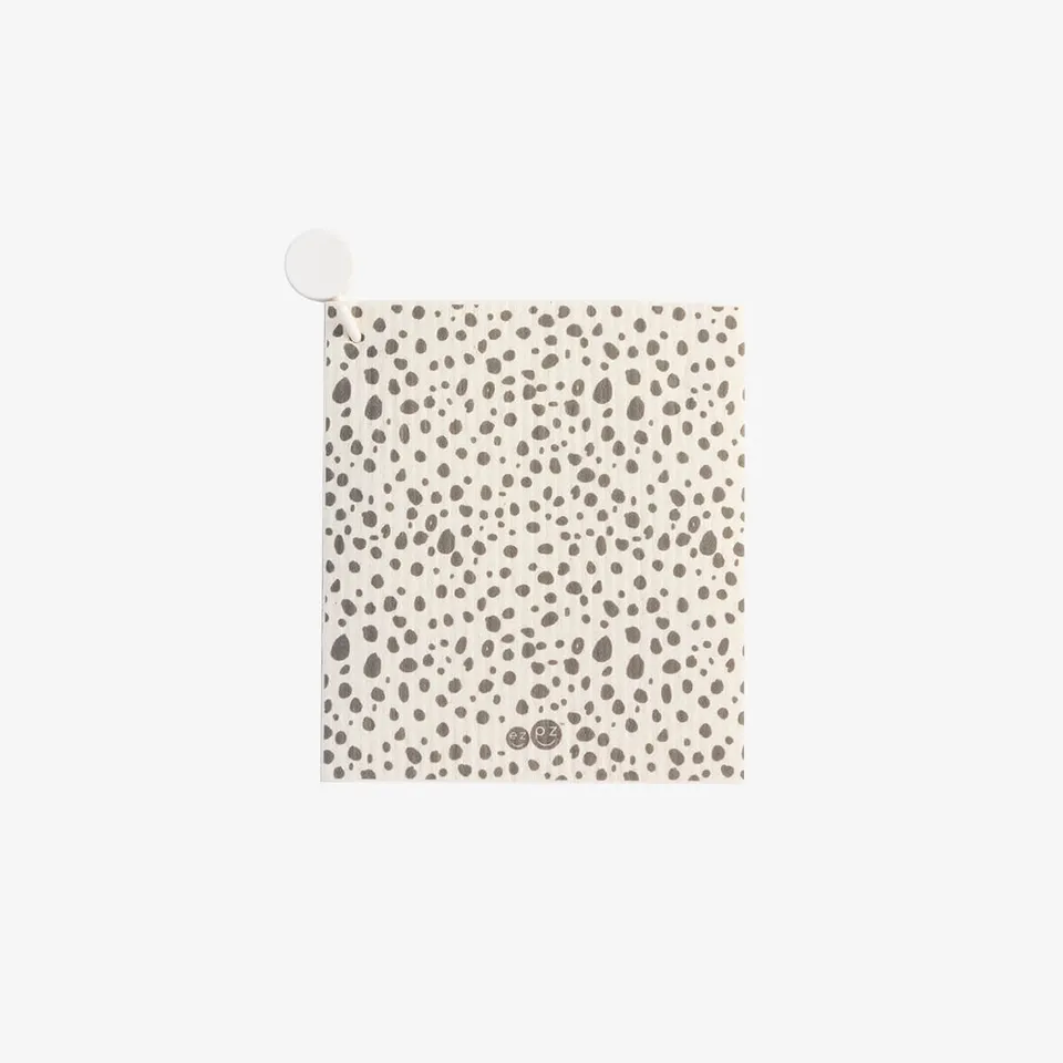 ezpz Cleaning Papiertuch waschbar Organic Dots Gray mit Haken