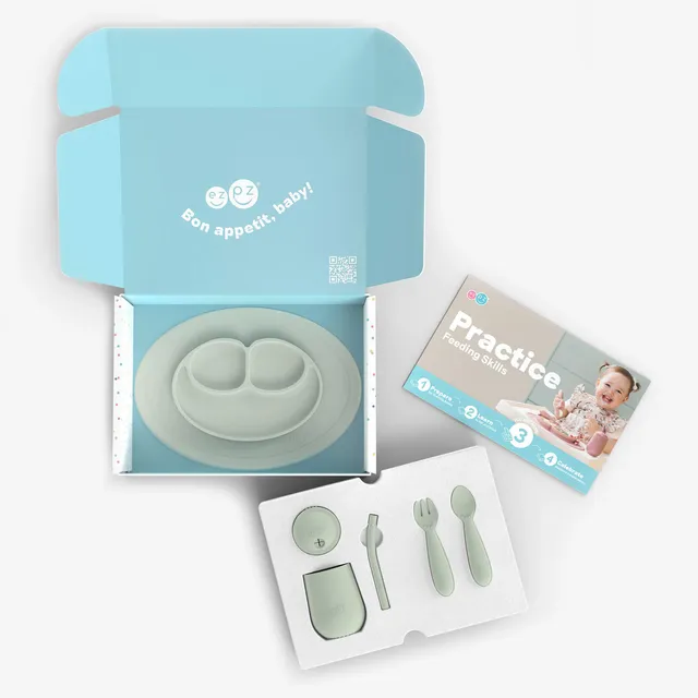 ezpz Kit 3 Practice Feeding Skills Saugteller Silikon Sage 5er