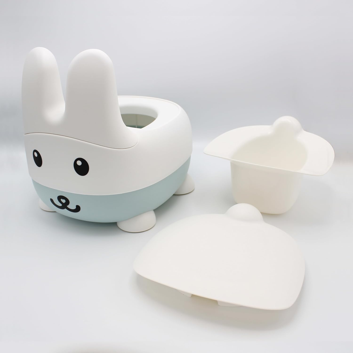 ana baby Bathing Bunny Trainingstöpfchen Rückenlehne Grau