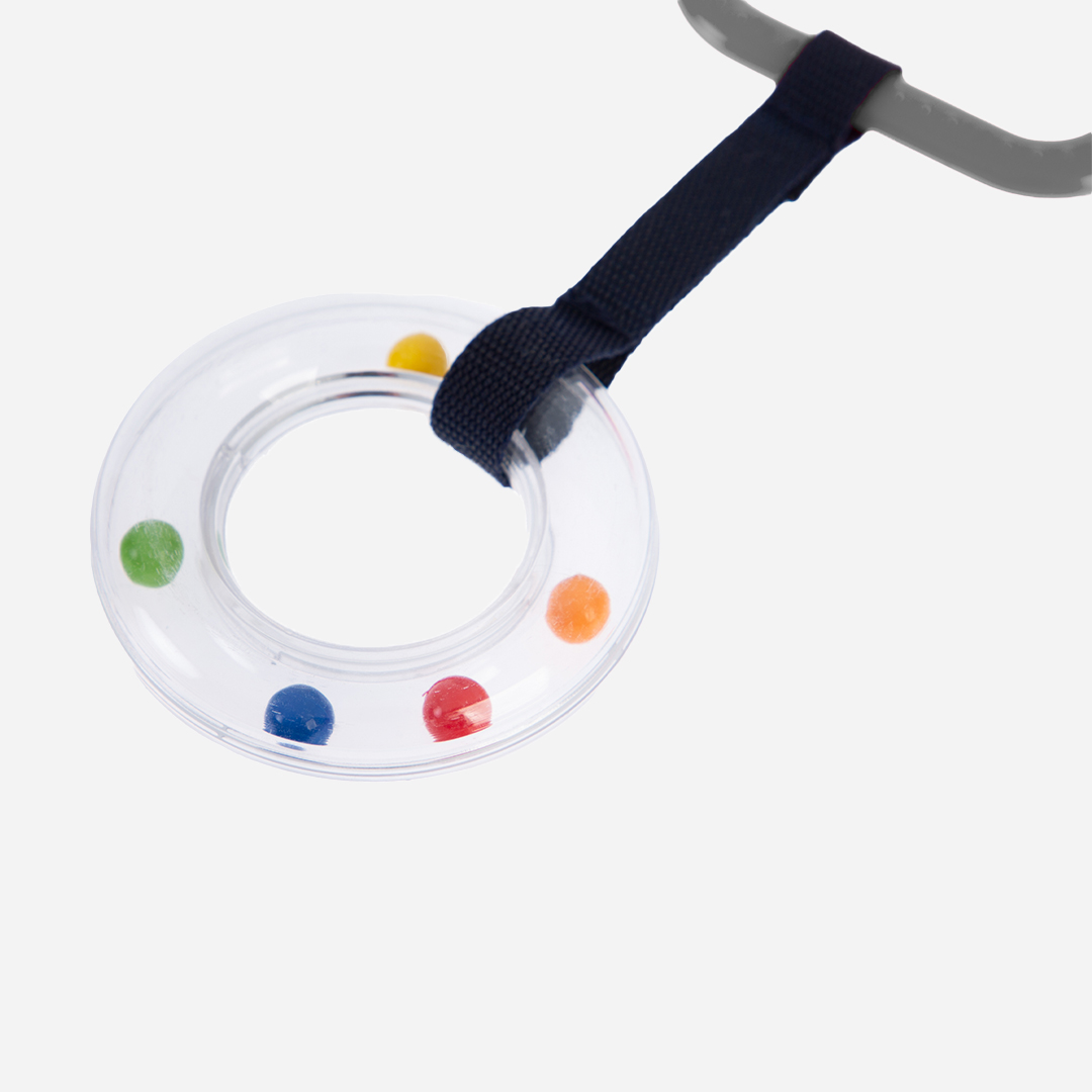 BabyJem Oyuncak Rassel Ring Anhänger eckig für Kinderwagen weich