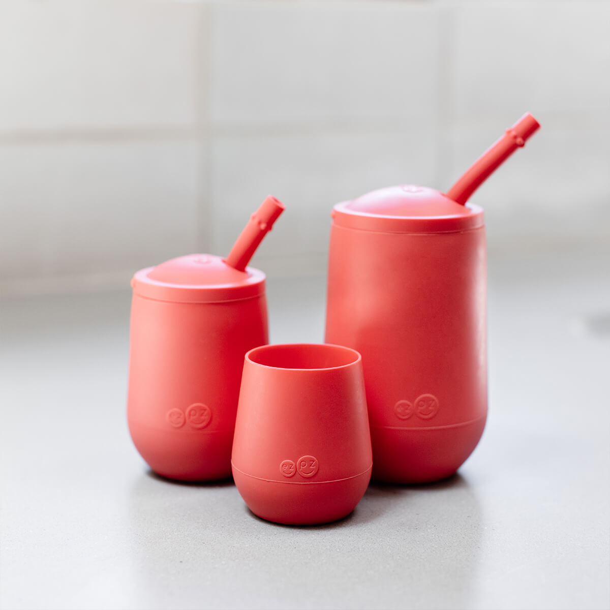 ezpz Basics Collection Developmental Cup Set Coral Trinklernset