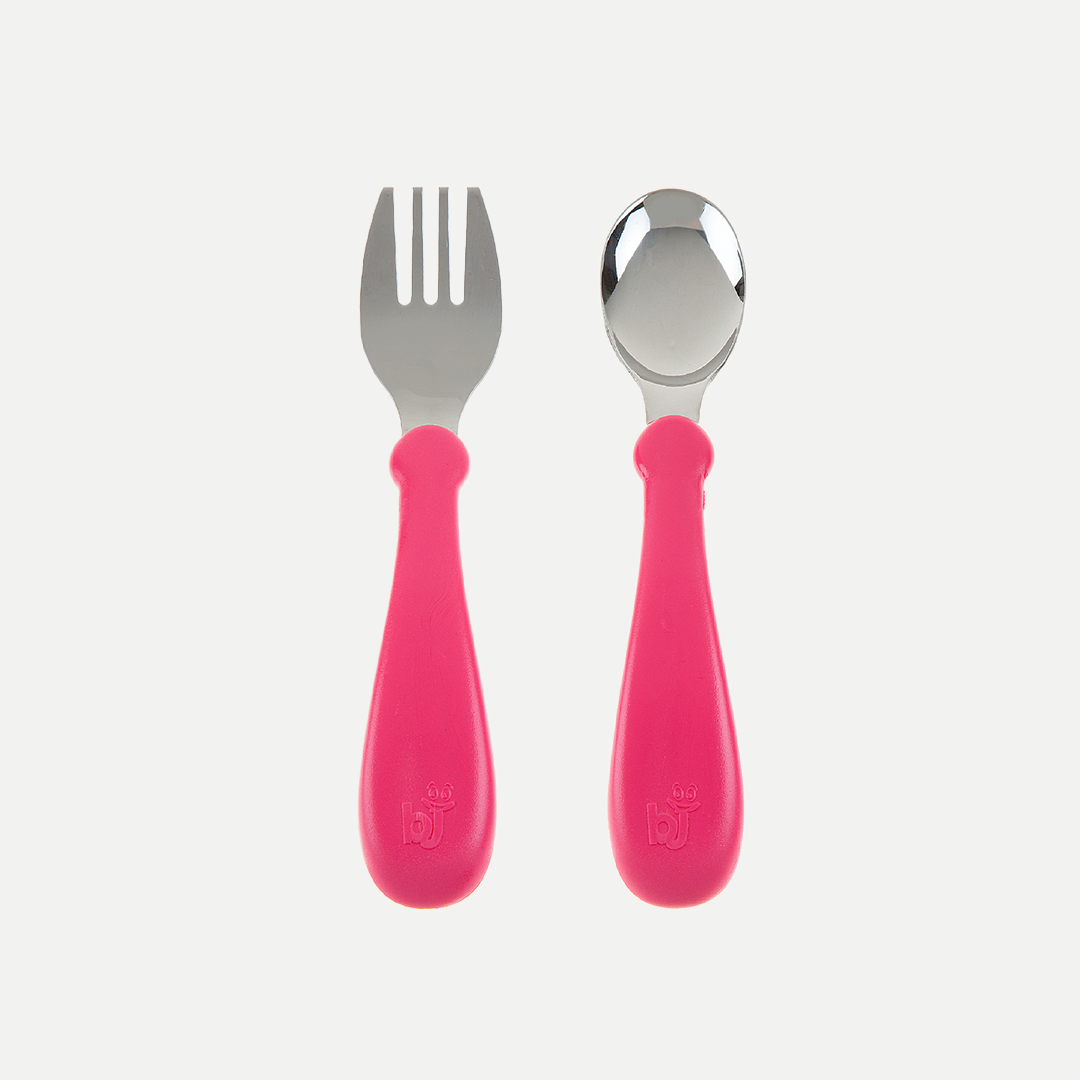 BabyJem Beslenme Edelstahl Gabel Löffel Set Kinderbesteck BPA-frei