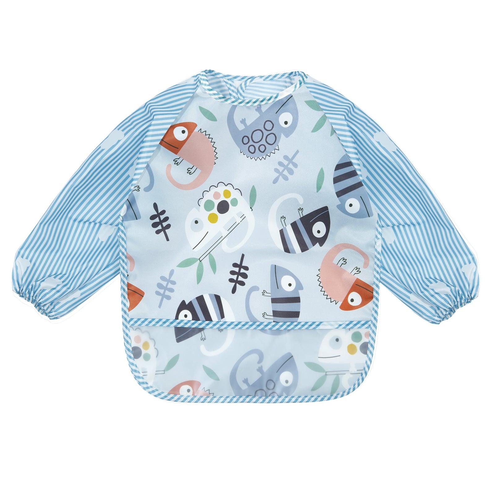 PandaEar Bibs Langarmlätzchen 3er Pack wasserdicht 6-36 Monate