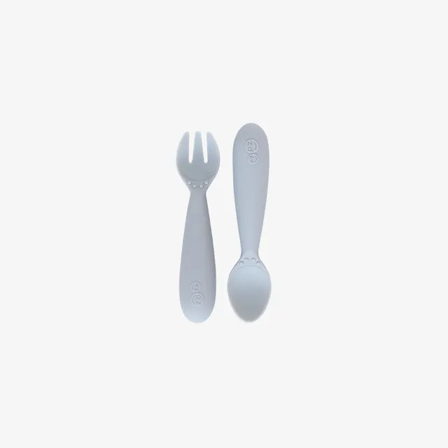 ezpz Mini Collection Mini Utensils Besteck Pewter Silikon