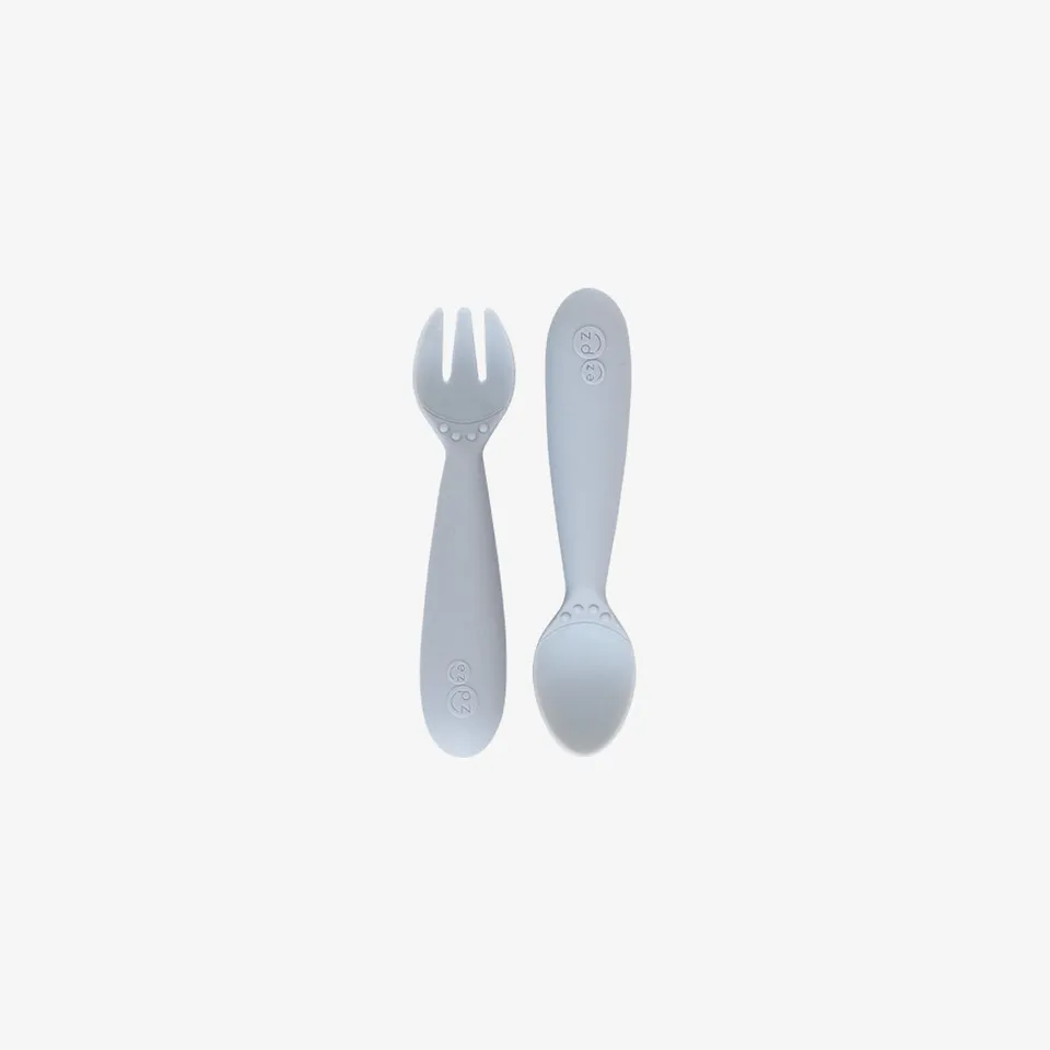 ezpz Mini Collection Mini Utensils Besteck Pewter Silikon
