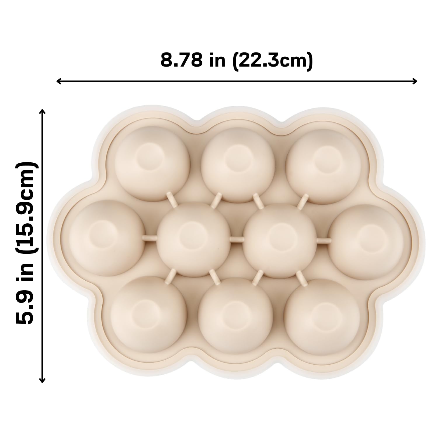 PandaEar Gefrierbehälter Silikon 2er Blau/Beige 10x30ml