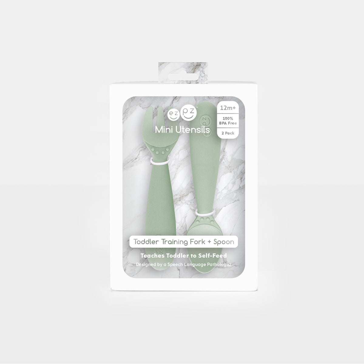 ezpz Mini Collection Mini Utensils Kinderbesteck Pewter 5er-Pack