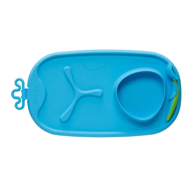 b.box Roll + Go Essensmatte Silikonteller mit Löffel