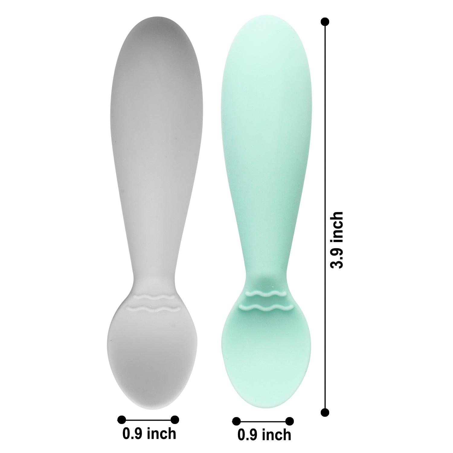 PandaEar Utensils Babylöffel 4er Silikon mit Stopper