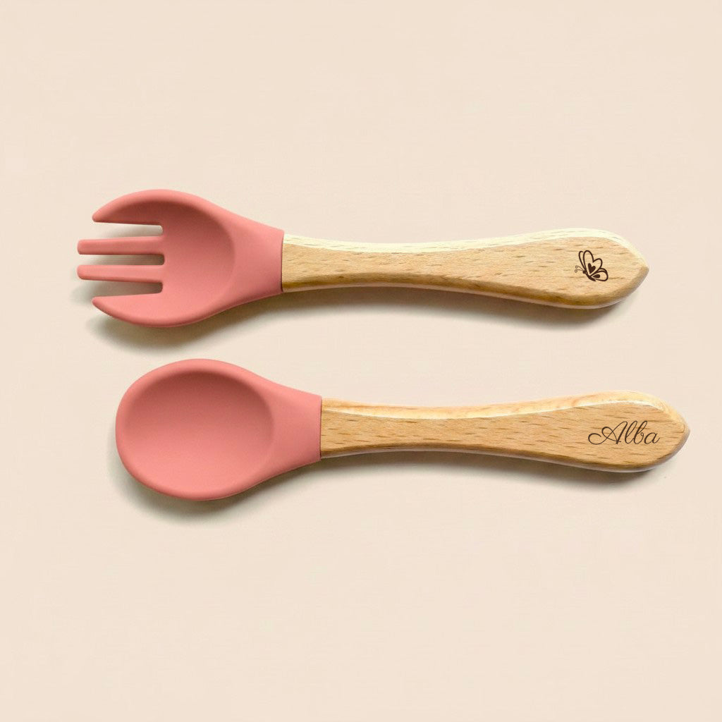 Les Petits Citrons Le Repas Hubert Babybesteck Silikon Blau
