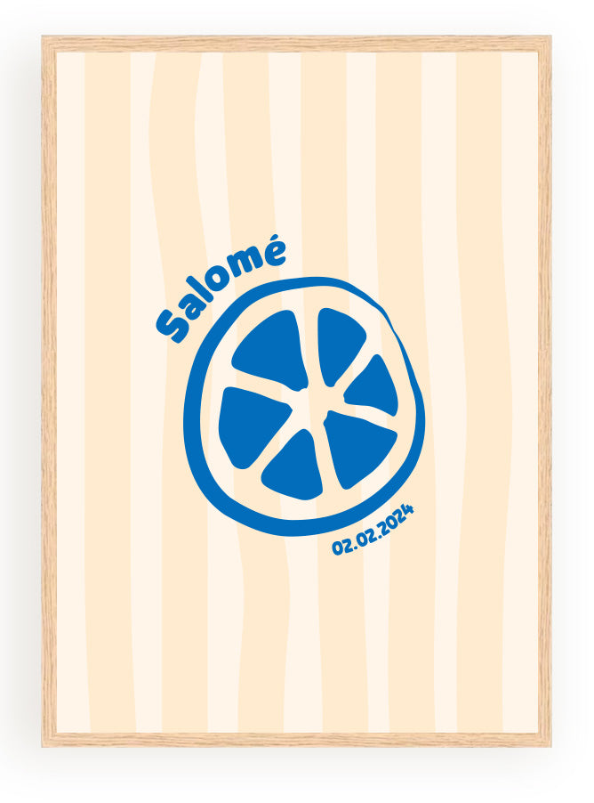 Les Petits Citrons La Papeterie Minimaliste Poster A4 mit Rahmen