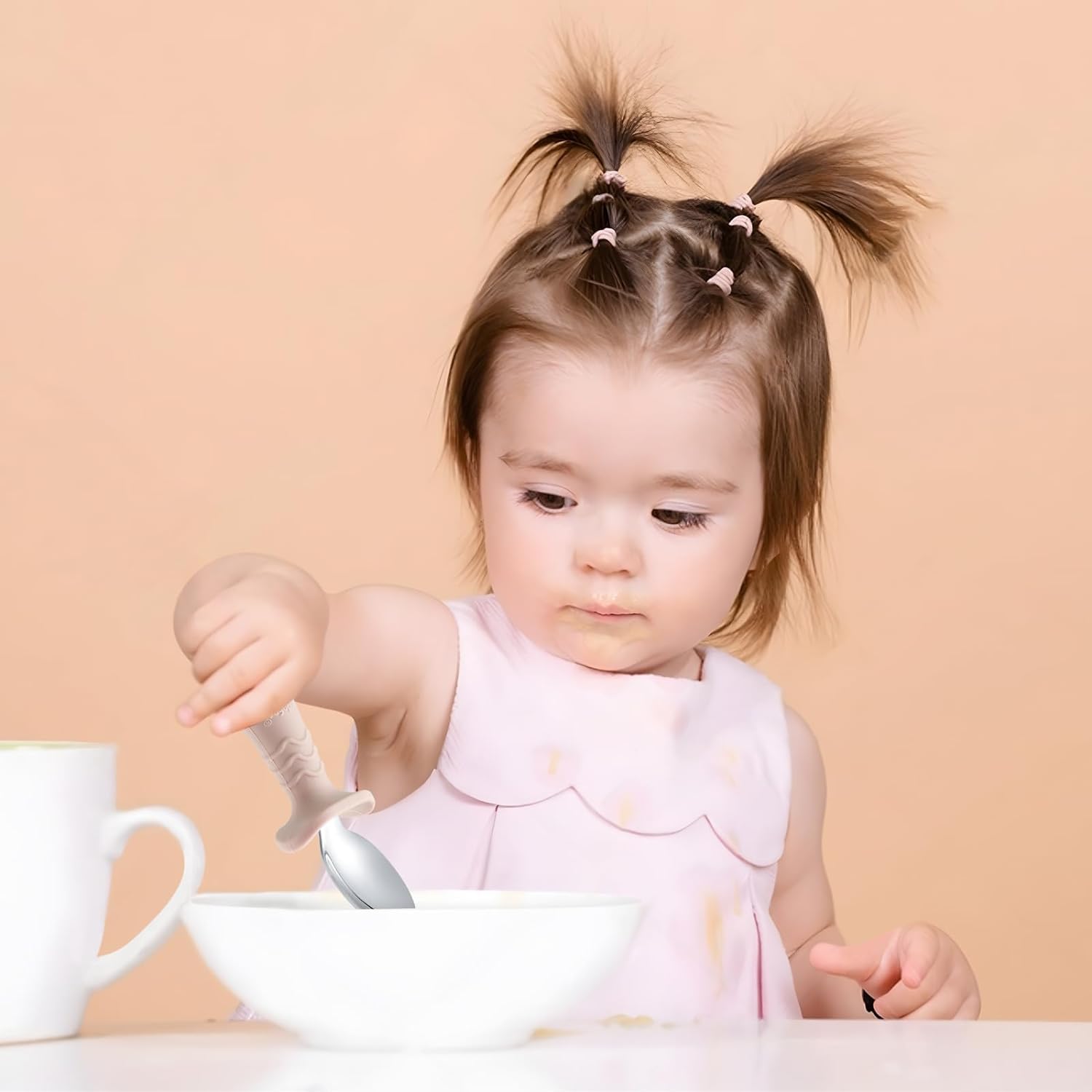 PandaEar Utensils Kinderbesteck 6tlg Gabel Löffel Silikongriff