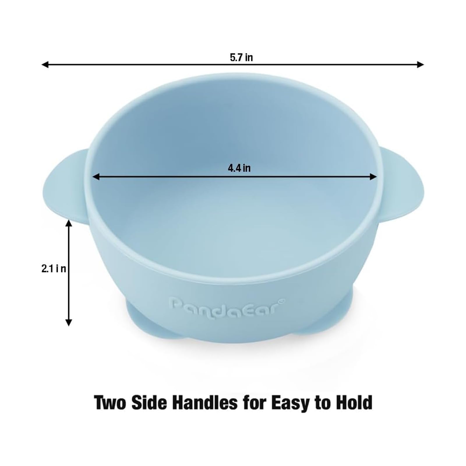 PandaEar Bowl Saugnapfschüssel Silikon 3er Blau Braun Beige