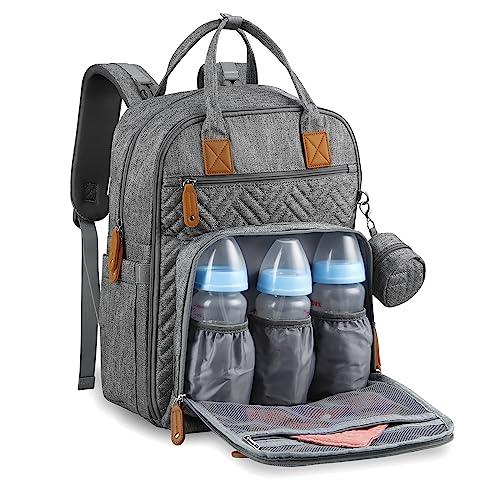 PandaEar Wickelrucksack Grau Oxford wasserdicht groß