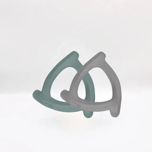 Everyday Baby Teething Rings Beißring Silikon 2er-Pack Gelb Lila