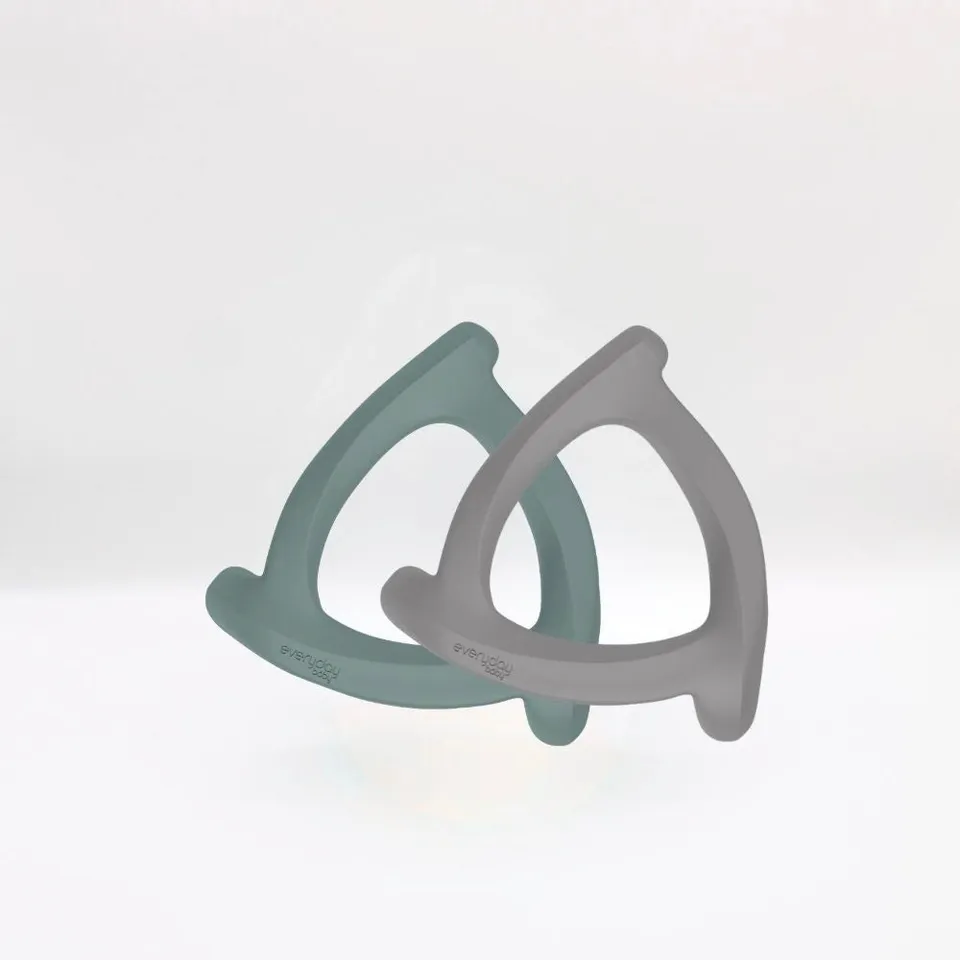 Everyday Baby Teething Rings Beißring Silikon 2er-Pack Gelb Lila