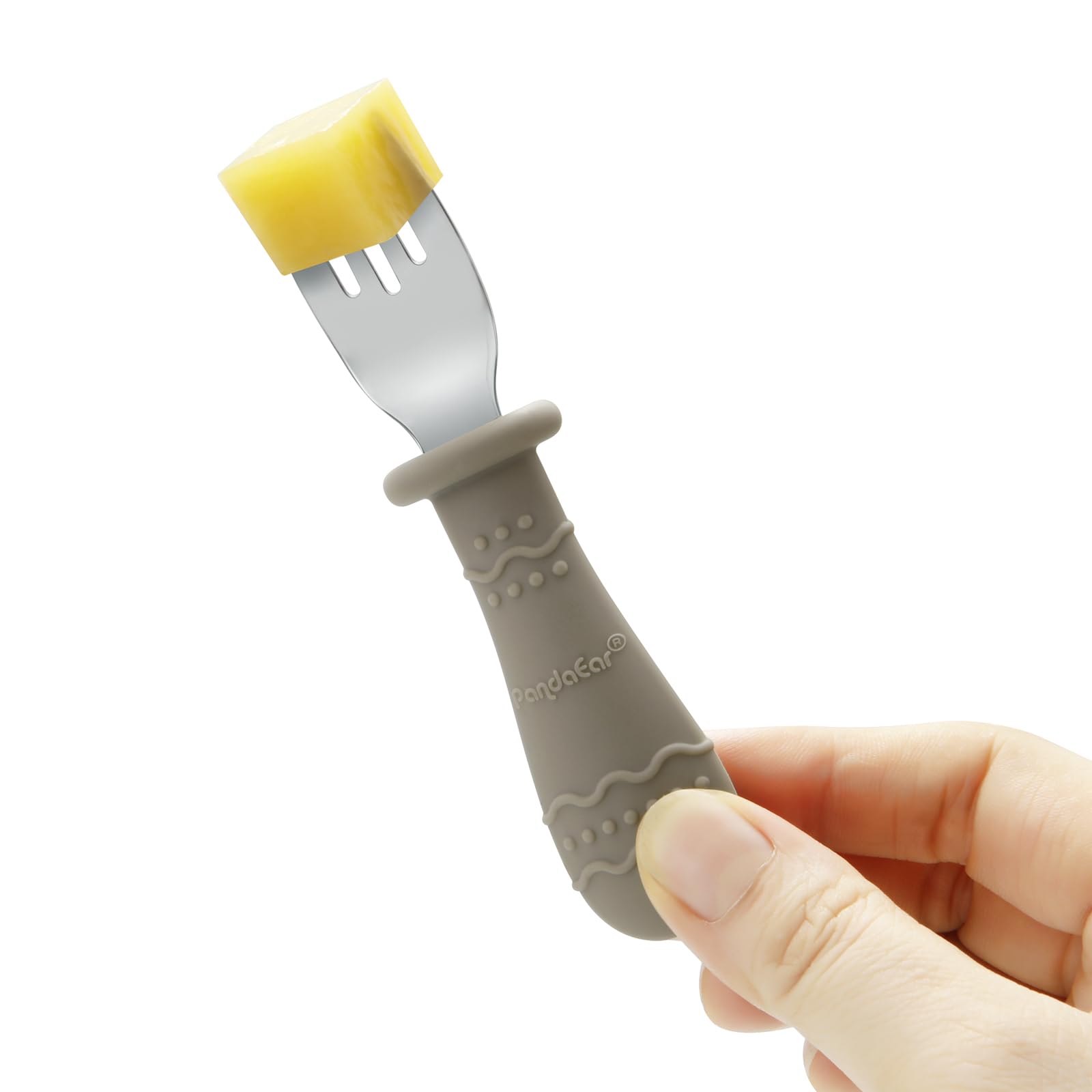 PandaEar Utensils Kinderbesteck 6tlg Gabel Löffel Silikongriff