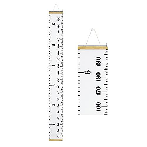 PandaEar Nursery Essentials Growth Chart Messlatte Weiß 200 cm