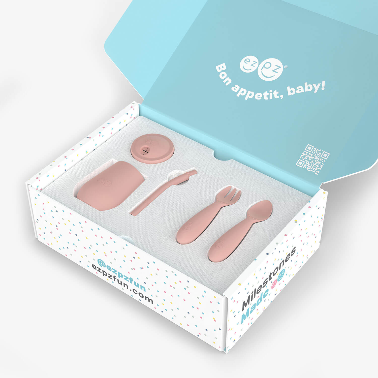 ezpz Kit 3 Practice Feeding Skills Lernteller Silikon Blush