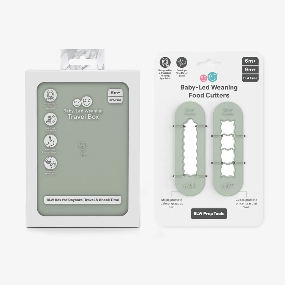 ezpz Kits Baby-Led Travel Bundle Esslern-Set Silikon Sage