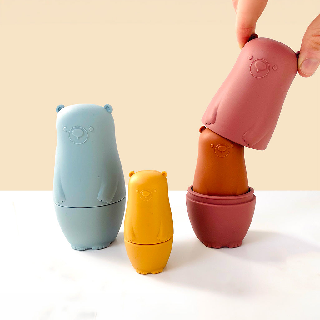 Les Petits Citrons Le Jeu Marcus Matroschka Silikon Blau Stapelspielzeug