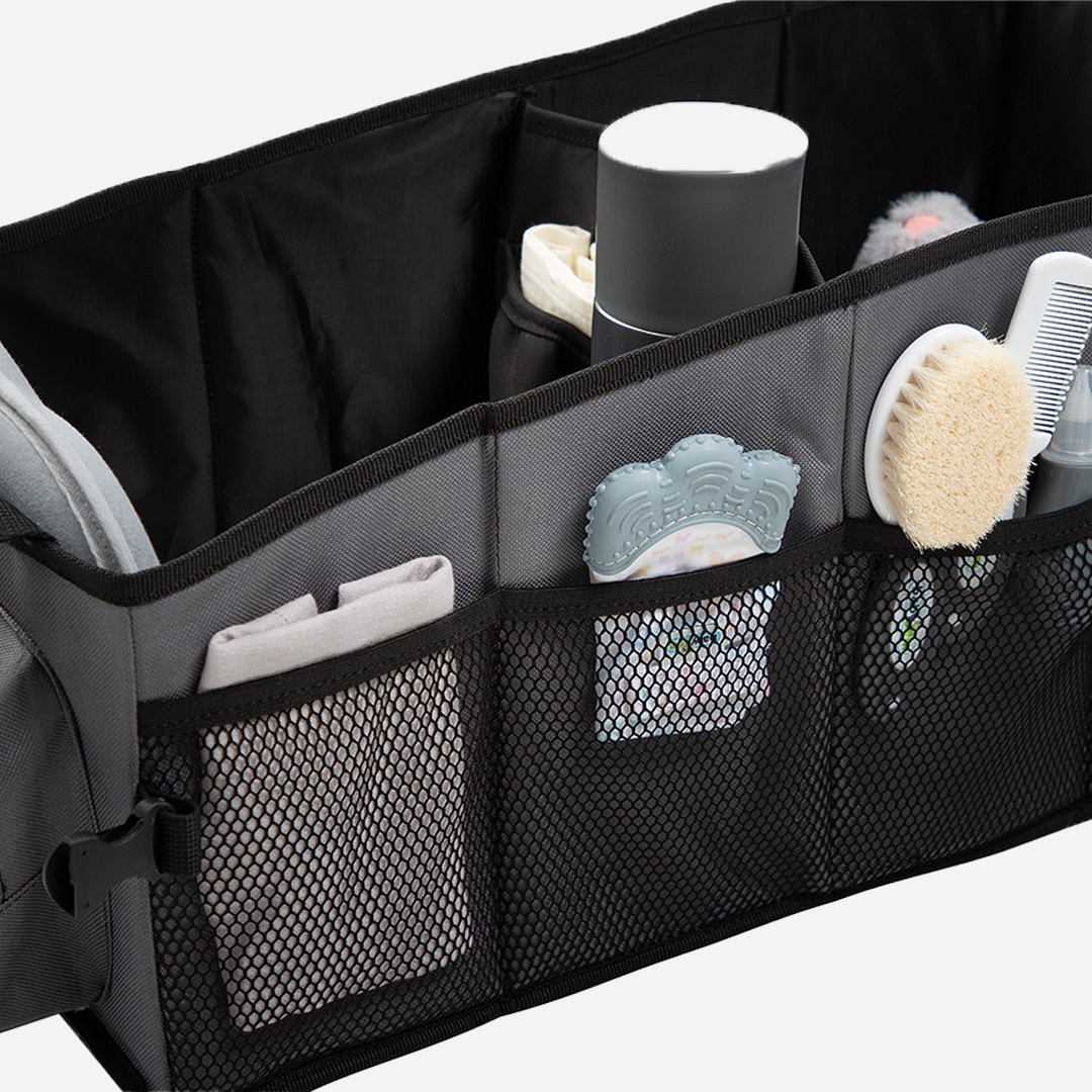 BabyJem Anne Organizer Windel-Caddy Stoff grau