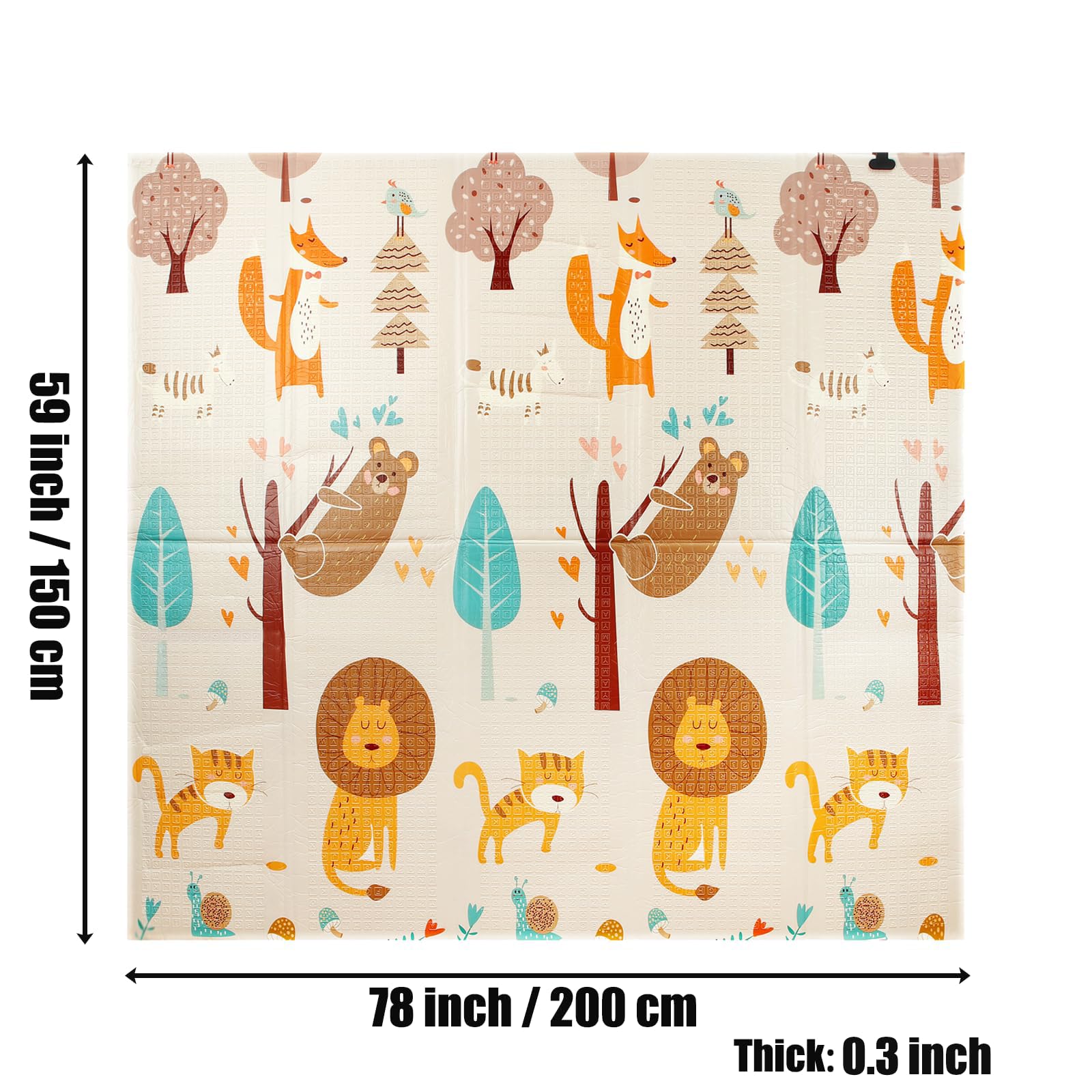 PandaEar Entertainment Play Mat Spielmatte 78x59 Wende XPE