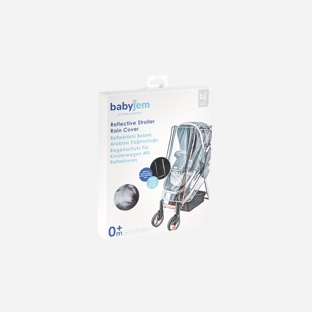 BabyJem Seyahat Regenverdeck Kinderwagen transparent Reflektor