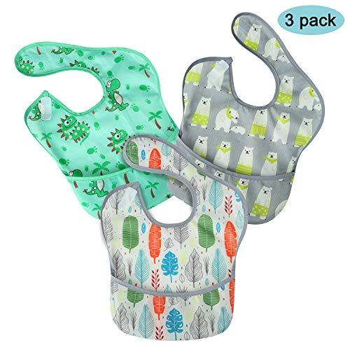 PandaEar Bibs Stoflätzchen 3er Pack wasserdicht mit Tasche