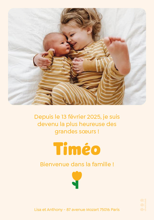 Les Petits Citrons La Papeterie Fleurs Geburtskarte 30 Stück