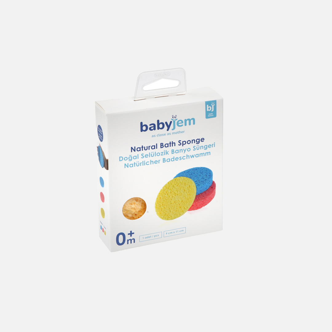 BabyJem Banyo Badeschwamm Zellulose naturweich