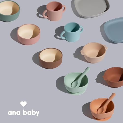 ana baby Weaning Silikonschüsseln Pastell 3er Set BPA-frei