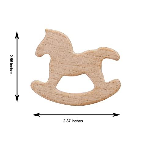 PandaEar Schnullerclip Silikon Holz Clip Schnullerkette 4er sicher