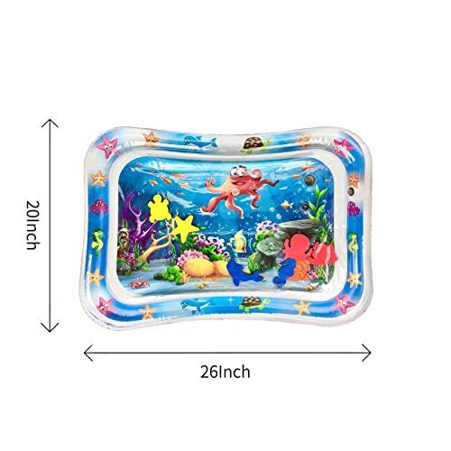 PandaEar Wassermatte Tummy Time Spielmatte PVC 66 cm
