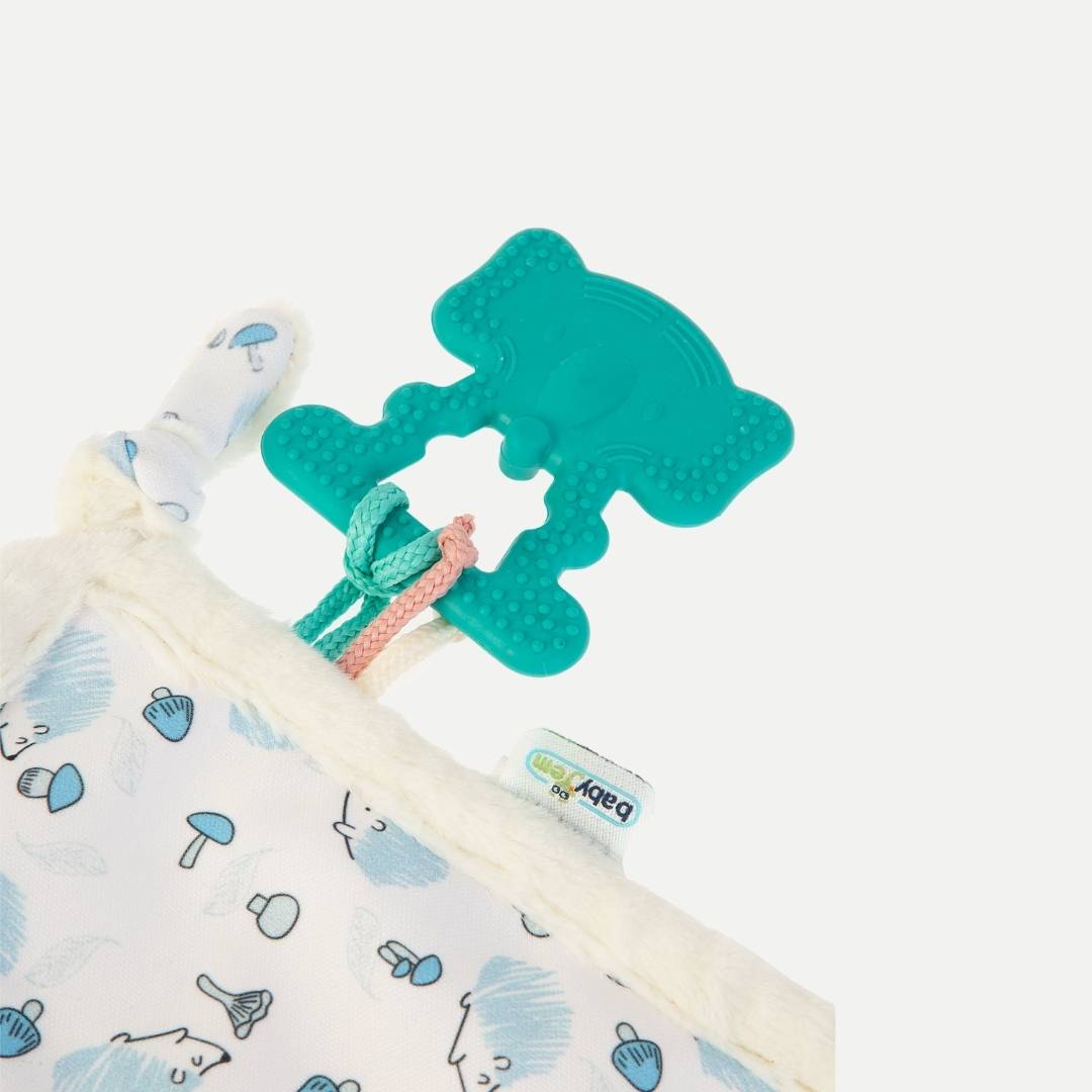 BabyJem Oyuncak Birdy Schmusetuch mit Beißring Silikon Plüsch ab 0 Monat
